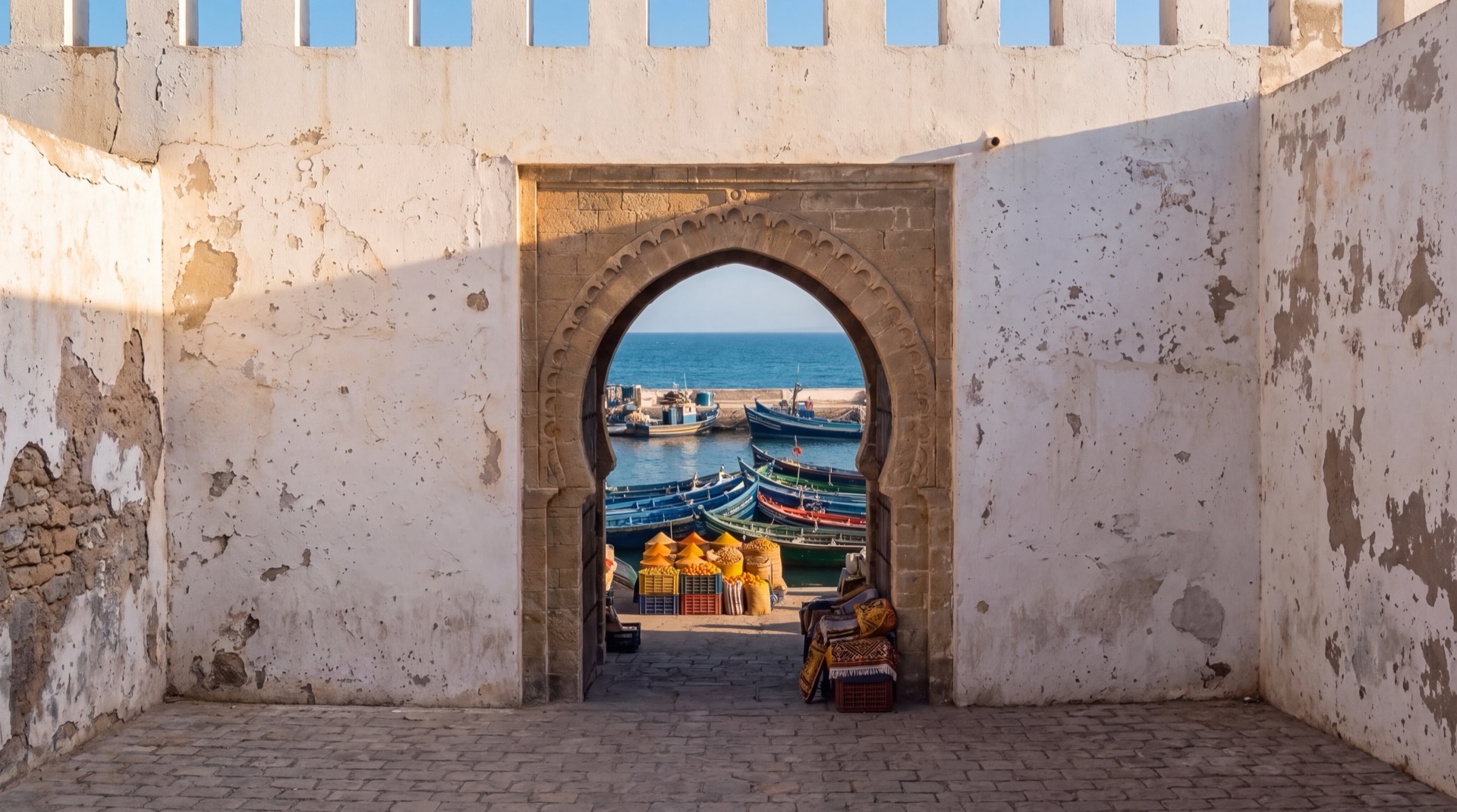 Bab El Marsa, the harbour gate of the Tangier medina