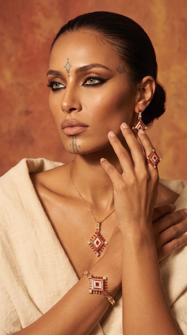 Editorial campaign of the same set